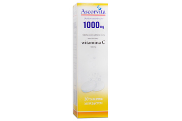 ASCORVITA 1000 mg 20 tabletek musujących | zaufane-apteki.pl