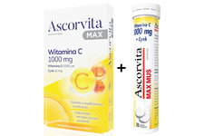 ZESTAW ASCORVITA MAX 30 tabletek + ASCORVITA MAX MUS 20 tabletek musujących o smaku cytrynowym 1 zestaw